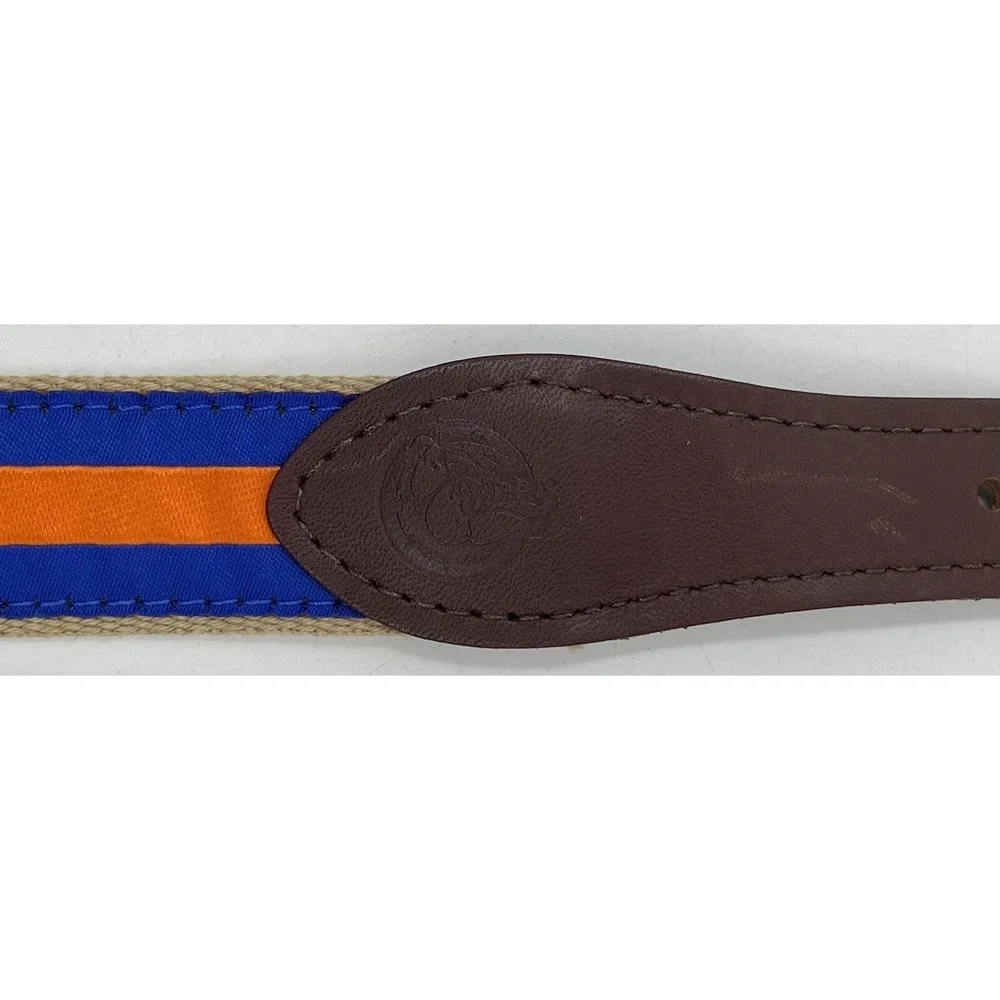 Orange & Blue The Jardine Collection‎ Florida Gators Belt Size 28 Leather Canvas